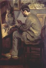 Frederic Bazille painting the Heron 1867